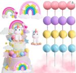 Dekorácia – Guličky+dúha a jednorožec SADA 111