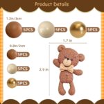 Dekorácia – Guličky SADA 114 /tmavý macko/ – Obrázok 3