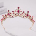 Princeznovská korunka – zlatá + cyklamenová