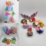 Dekorácia na tortu/ Morská panna Ariel - Sada 02
