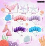 Dekorácia – Guličky SADA /morská panna ružová/ 46 – Obrázok 3