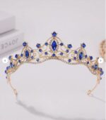 Princeznovská korunka – zlatá + modrá