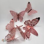 Dekorácia – motýle ružové 3D/71