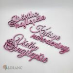 Nápis – Všetko najlepšie + kvietok/ružová/ – Obrázok 2