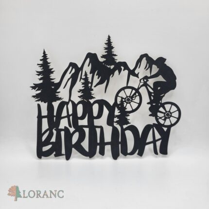 pap. zápich na tortu - Happy Birthday Cyklista - bicykel 01