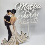 Dekorácia na tortu/magnetka – Svadobný pár 03 – Obrázok 4