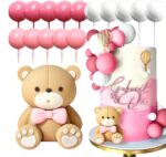 Dekorácia na tortu – Guličky+macko SADA 127