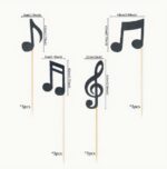 Pap. zápich na tortu - Noty, Nota, Husľový kľúč 01 – Obrázok 3