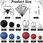 Dekorácia na tortu – Guličky SADA 132 /modré,čierne,strieborné,červené/ Spiderman sada – Obrázok 2