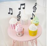 Pap. zápich na tortu - Noty, Nota, Husľový kľúč 01 – Obrázok 2