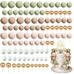 Dekorácia – Guličky – /hnedé,zelené,béžové/ SADA 130