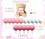 Dekorácia na tortu – Guličky+macko SADA 127 – Obrázok 2