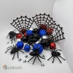 Dekorácia na tortu – Guličky SADA 132 /modré,čierne,strieborné,červené/ Spiderman sada – Obrázok 3