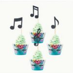 Pap. zápich na tortu - Noty, Nota, Husľový kľúč 01 – Obrázok 4