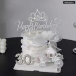 Princezná - Happy Birthday + koč + mašľa