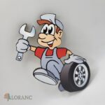 Dekorácia na tortu/magnetka - Automechanik 02