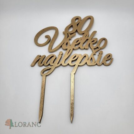 Všetko najlepšie + číslo /zlatá/