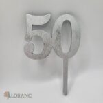 číslo 50 old/strieborná/