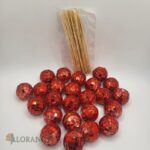 Dekorácia na tortu - guličky Disko /červené/