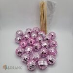 Dekorácia na tortu - guličky Disko /ružové/01