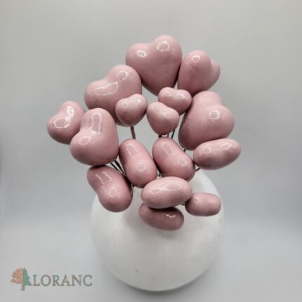 Dekorácia – Ružové srdiečko 3D