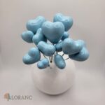 Dekorácia – Modré srdiečko /lesklé/3D