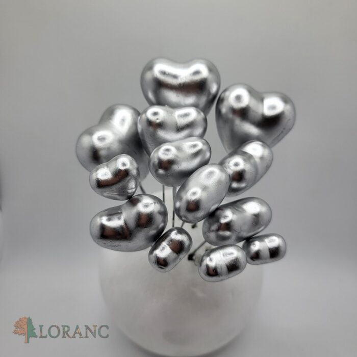 Dekorácia – Strieborné srdiečko 3D - Image 1