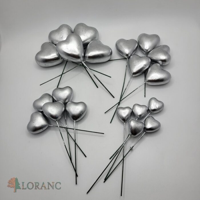 Dekorácia – Strieborné srdiečko 3D - Image 2