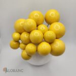 Dekorácia – Žlté-horčicové guličky 04 /lesklé/