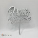 Zápich na tortu – Všetko najlepšie 10/strieborná/