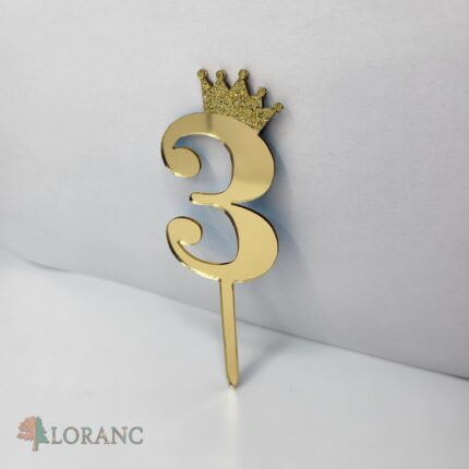 pl.zápich – číslo 3 + korunka /mini zlatá/