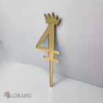 pl.zápich – číslo 4 + korunka /mini zlatá/