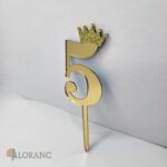 pl.zápich – číslo 5 + korunka /mini zlatá/