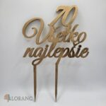 zápich na tortu - 70 Všetko najlepšie /zlatá/