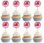 Dekorácia na tortu - guličky Disko /ružové/01 – Obrázok 2