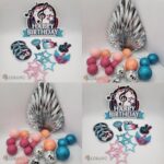 Dekorácia – Tik Tok/Pop Star /Guličky/ružové,modré,oranžové + palmový list/ SADA 133