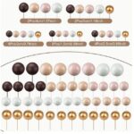 Dekorácia – Guličky/hnedé+biele+zlaté/ SADA 135 – Obrázok 2