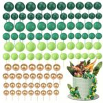 Dekorácia – Guličky/zelené+zlaté/ SADA 138