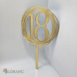 pl.zápich - číslo 18 v kruhu /zlatá/