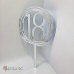 pl.zápich - číslo 18 v kruhu /strieborná/