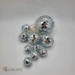 Dekorácia na tortu - guličky Disko /strieborné/ 01