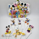 Pap. zápich na tortu Happy Birthday - Mickey+partia 01