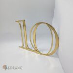 plastové číslo 10 /zlatá-vibes/ B typ