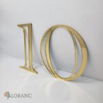 plastové číslo 10 /zlatá-vibes/ A typ