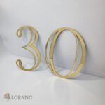 plastové číslo 30 /zlatá-vibes/