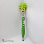 Zelené pero - tvár + vlasy