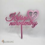 Krásne narodeniny 16 /ružová/ srdiečko
