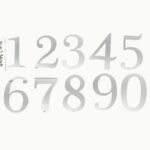 Plastové čísla sada 0 – 9 /strieborná/04