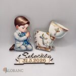 Dekorácia na tortu/magnetka prijímanie – modliaci sa chlapček + kalich + biblia 01 – Obrázok 4