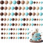 Dekorácia – Guličky/modré,béžové,hnedé/ SADA 139